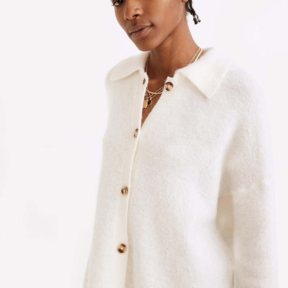 Madewell | Carrabelle Polo Cardigan Sweater